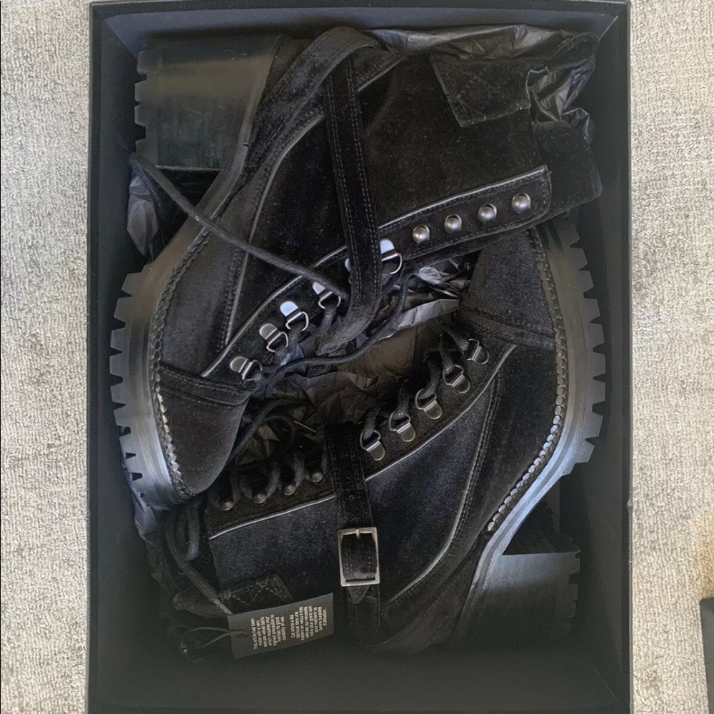 The Koople Steffy Boot Black Velvet Size 38